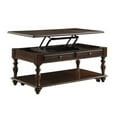 thumbnail image 5 of 2 Drawer Wooden Cocktail Table With Bottom Shelf, Dark Espresso Brown- Saltoro Sherpi, 5 of 5