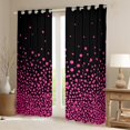 thumbnail image 2 of Feelyou Modern Polka Dots Curtains Pack of 2 (42x84 Each), Black Pink Abstract Curtains Blackout, Teens Kids Adult Bedroom Curtains, Window Curtains Room Decor, 2 of 6