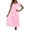 Solid, variant on RUTAYY Women's Nightgowns Solid Color Ice Silk Short Sleeve Midi Length Loose Loungewear Soft Comfortable Trendy Travel Dress