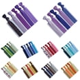 thumbnail image 2 of 5Pcs Fashion Colorful Women Headwear Knot Hair Tie Rope Elastic Ponytail Holder, 2 of 8