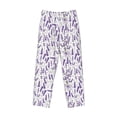 thumbnail image 4 of Goofa Lavender Flowers Printed Soft Pajama Pants for Men, Wide Leg Comfy Casual Lounge Yoga Pants-X-Large, 4 of 9