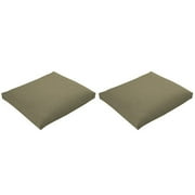 Set of 2 Outdoor Chair Pads, Khaki