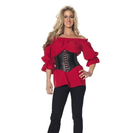 Renaissance 3/4 Sleeve - Red Sexy Adult Womens Halloween Costume - 3Xl