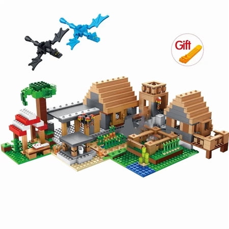 Hot Toys The Village Special Edition Building Blocks with Steve Action Figures Compatible My World Set Toy 21128
