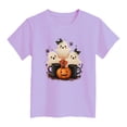 thumbnail image 5 of xaweyi Halloween T Shirt for Kids Girls Cute Ghost with Bow Graphic Short Sleeve Crew Neck,Sizes 2-3 Years, 5 of 5