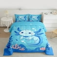 thumbnail image 2 of Manfei Funny Axolotl Child Bedding Comforter Set, Blue Cartoon Twin Comforter Sets, Kawaii Cute Animal Reversible Bedding Set, Lightweight Room Decor, 2-Piece, 2 of 8