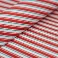 thumbnail image 2 of SINGER Christmas Collection 44" 100% Cotton Diagnal Stripe Sewing & Craft Fabric 8 yd By the Bolt, White, Red and Blue, 2 of 2