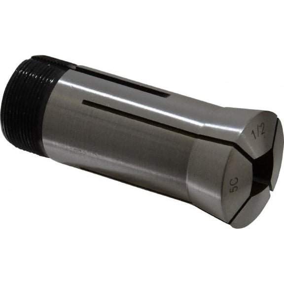 Value Collection 1/2" 5C Square Collet 3.28" Overall Length, 1.041-24 Internal Thread Size, Steel, 0.0039" TIR