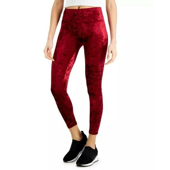 INC International Concepts Women's Crushed Velvet Leggings, WINE, 3XL New with box/tags