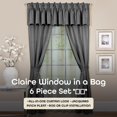 thumbnail image 2 of Juego de Cortinas ACHIM Claire 6 Piezas 140x213 cm Carbón, 2 of 6