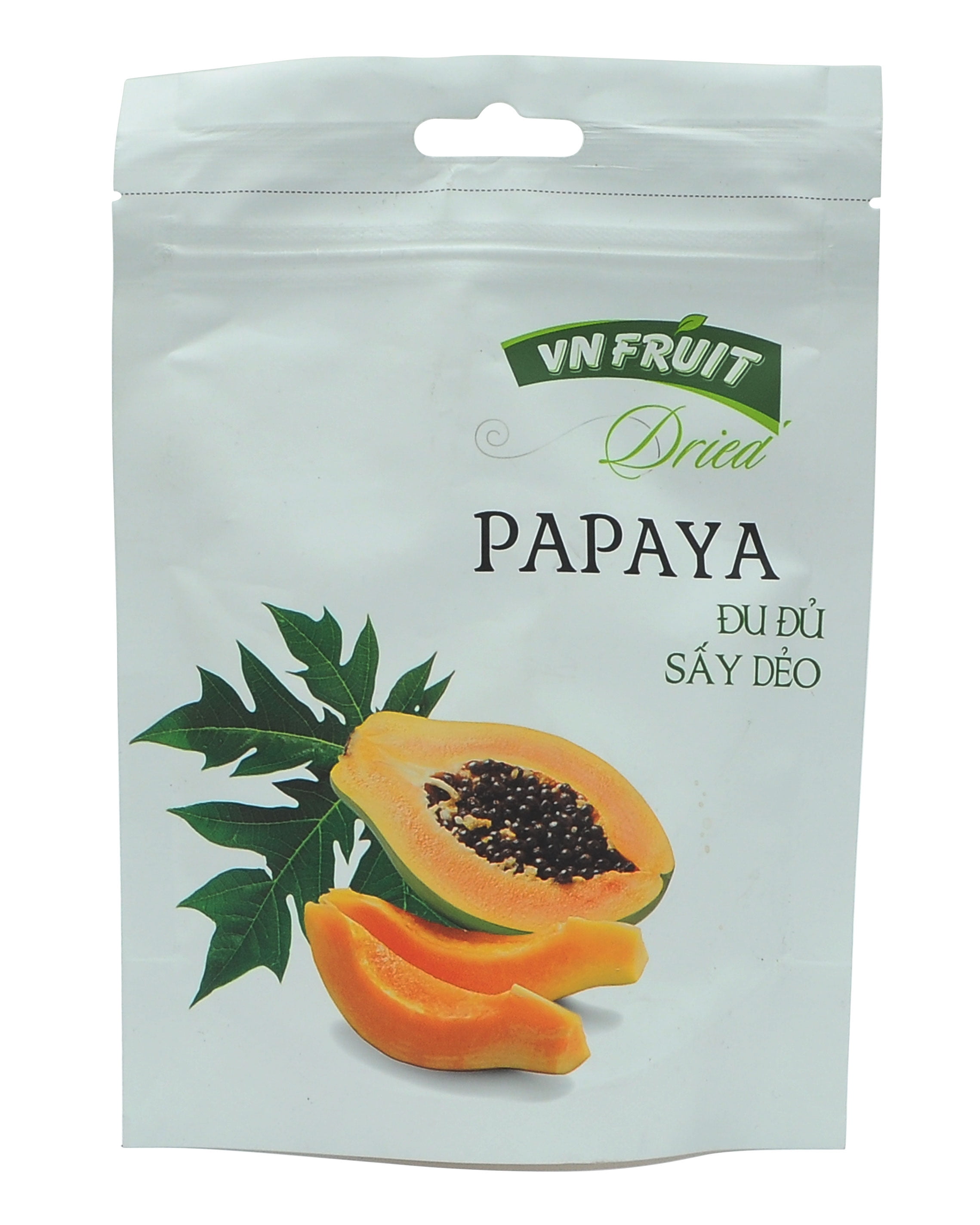 Pure Natural Organic Dried Fruit Snack Low Sugar No Color Added Resealable Bag 100g Papaya