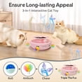 thumbnail image 2 of ORSDA 3-in-1 Cat Toys Rechargeable, Interactive Cat Toys for Indoor Cats Automatic Kitten Toy, Moving Ambush Feather, Fluttering Butterfly Toy, Track Balls, Whack a mole Cat Teaser with 11 Attachments, 2 of 6