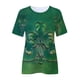 thumbnail image 4 of Mujeres Casual Día de San Patricio Impreso Manga corta O-cuello Pullover Blusa Camiseta Tops Pompotops  hkajfhjk460633, 4 of 5