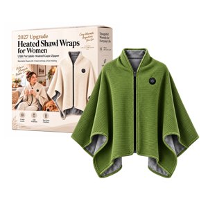 Heated Blanket for Car Dark Green Wearable Heated Shawl Usb Heated Wearable Shawl Heat Wrap Blanket Outdoor Adventure Heated Throw Blanket Wearable Heated Blanket