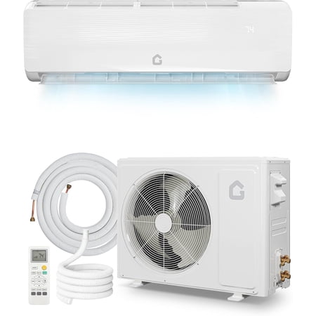 Garvee Air Conditioner and Heater, 12,000 BTU Split Unit, SEER2 19, 115V, Sleep Mode, Auto Shut-Off, Timer Function, Energy Star Certificated, for Room Up 750 sq ft