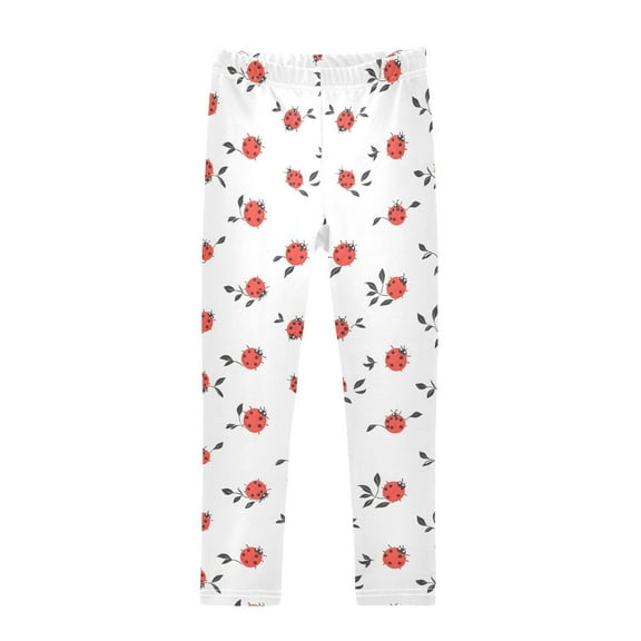 joogoo Girls' Leggings Ladybugs Leaves Yoga Pants 6T