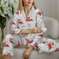 thumbnail image 6 of Fotbe Trains Pattern Long Sleeve Pajama Set for Women,Sleepwear Set,2-piece Loungewear Set,Soft PJs Comfy Nightwear with Pockets -Large, 6 of 7