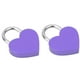 thumbnail image 2 of 2 juegos de candado de corazón de Metal, candado exquisito colorido, suministros de artesanía para el hogar con llaves, 30x39mm, color morado, 2 of 5