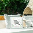 thumbnail image 3 of Stupell Industries Floral Baby Zebra Illustration Outdoor Printed Pillow design by Carla Daly, 18 x 7 x 18, 3 of 6