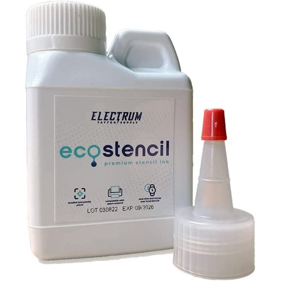 Bottle of Electrum Eco Stencils Ink for Epson Eco Tank Printer 4 oz