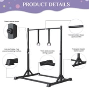 Primy 230LBS Gymnastics Bar for Kids, 39~61inches Adjustable Height Gymnastic Horizontal Bars, Stable Gymnastics Equipment Junior Training Bar for Home Using for Children