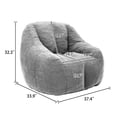 thumbnail image 6 of Jopath Bean Bag Chair, Bean Bag Sofa with Tufted Soft Stuffed Filling, Fluffy and Lazy Sofa, Comfy Cozy BeanBag Chairs with Memory Foam for Dorm Apartment Living Room Light Blue, 6 of 9