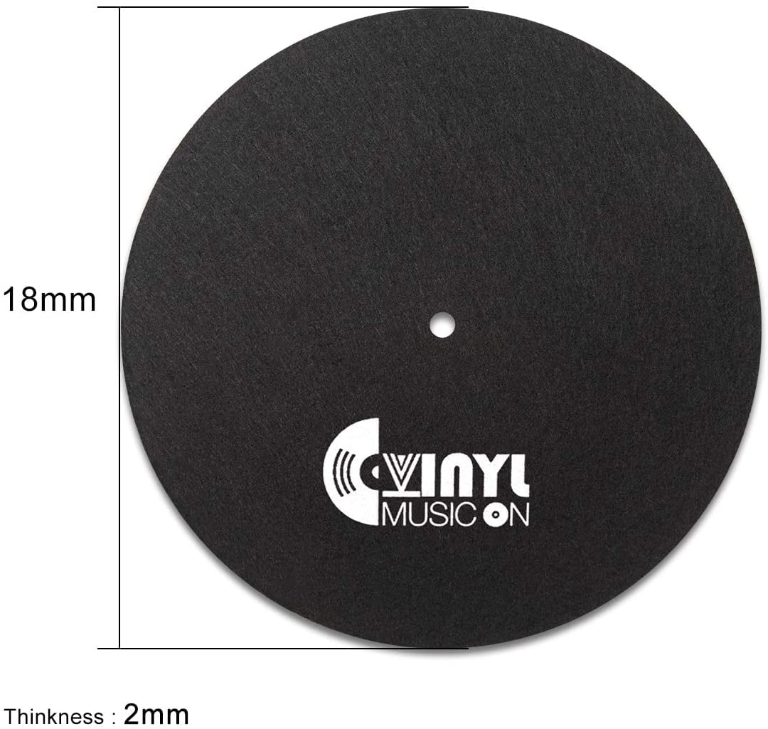 3mm Reduce Noise Due to Static and Dust with this Slipmat Black Silicone Turntable Mat for Vinyl LP Record Players High-Fidelity Audiophile Silicone and Rubber Mats with Acoustic Sound Support 