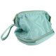 thumbnail image 2 of Bolsa de maquillaje de nailon con diseño de gran apertura, gran capacidad, multifuncional, doble capa, color verde, pequeña, 2 of 14