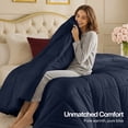 thumbnail image 4 of Utopia Bedding Comforters Twin Size, All Season Duvet Insert, Down Alternative Box Stitched Bed Comforter with Corner Tabs, Machine Washable (Navy), 4 of 6
