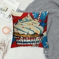 thumbnail image 2 of 4th of July Patriotic Decorative Throw Pillow Covers, Cupcake Freedom America Land of The Free Liberty Outdoor Pillowcase, USA Sweet Summer Cushion Case Home Decor, 2 of 5