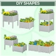 thumbnail image 5 of GVN Planter Garden Boxes Outdoor,2-Piece Raised Garden Bed with Legs, Gray, 5 of 11