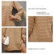 thumbnail image 5 of Vestido de manga larga para mujer elegante dulce punto una línea verano otoño Casual moda suelta fiesta tela caqui L, 5 of 6