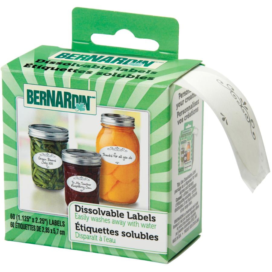 Bernardin Dissolvable Labels, 60 Count, BPA-free