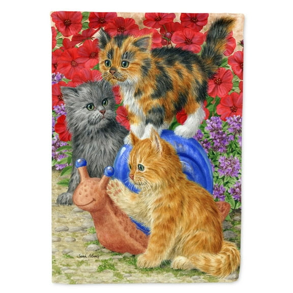 Carolines Treasures ASA2118GF Kittens Flag Garden Size  Small multicolor
