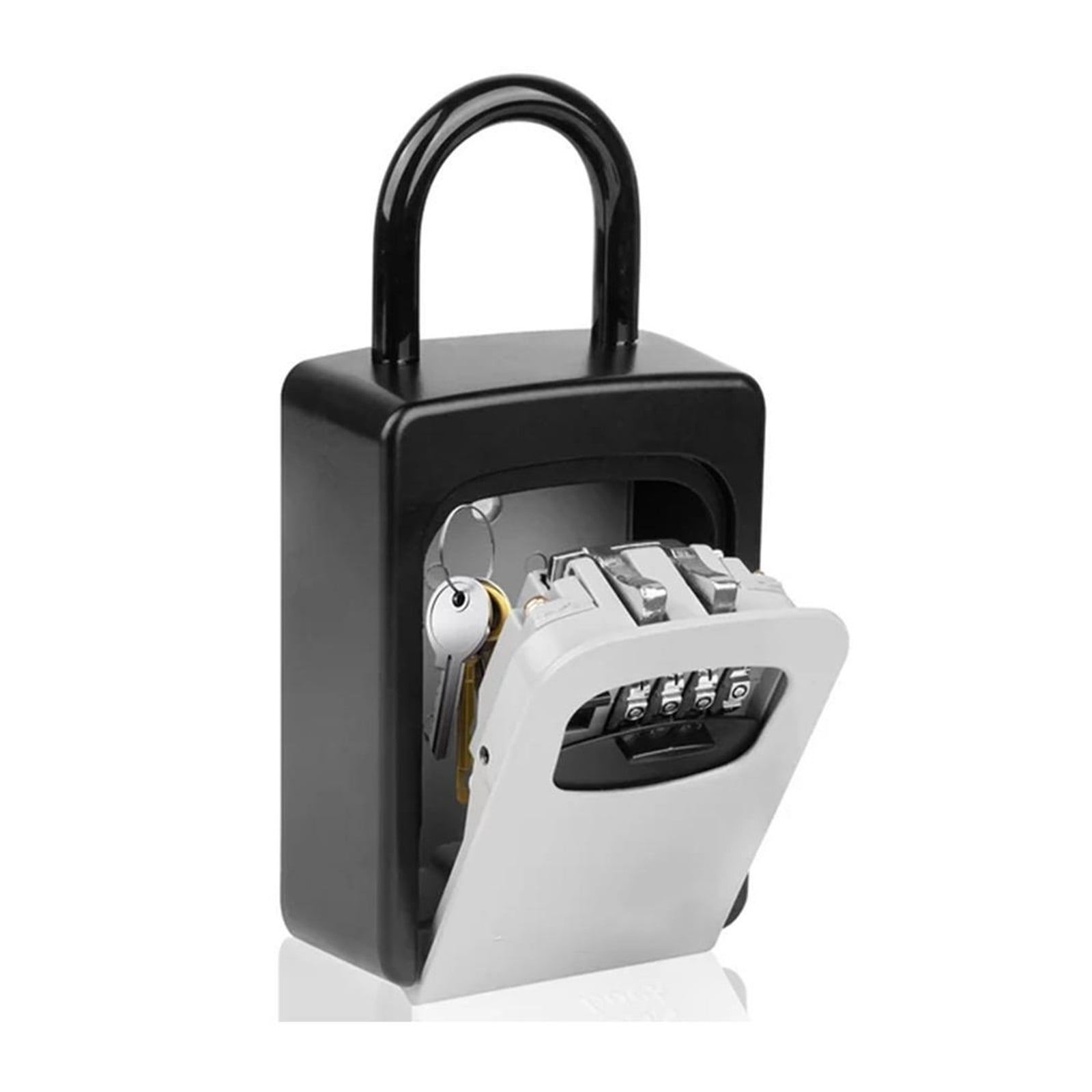 Key Lock Box Portable Combination Lockbox Wall-Mounted Key Storage Box Resettable Code Safe ,Additional Security