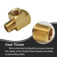 thumbnail image 4 of Boeray 2 uds 3/8 "NPT tubo hembra a 3/8" NPT tubo macho a 3/8 "NPT hembra metales latón Barstock Street Tee tubo manguera, 4 of 5