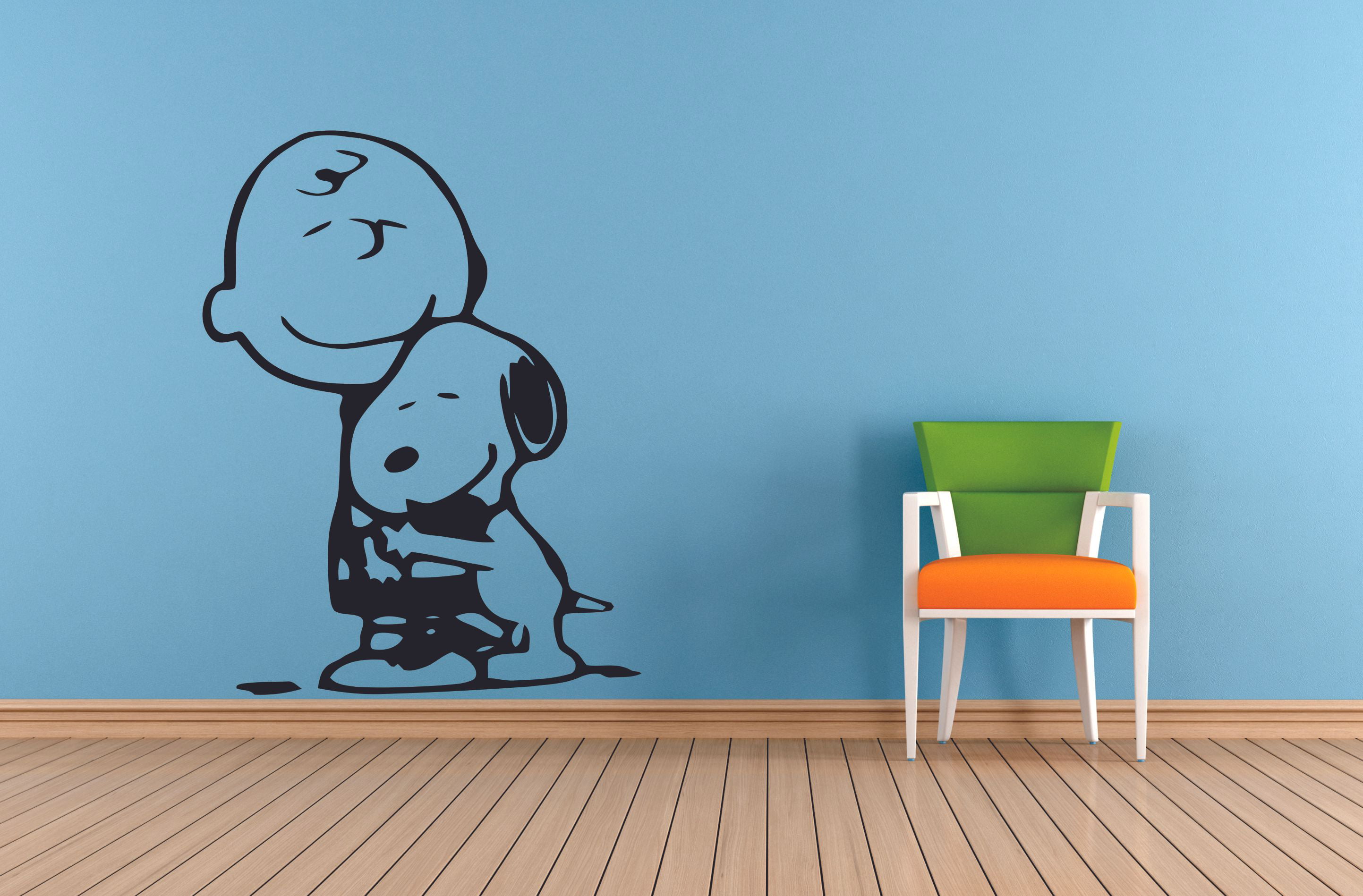 Snoopy Sleeping Cartoon Cute Wall Vinyl Decor Decals Art Sticker Custom Color 