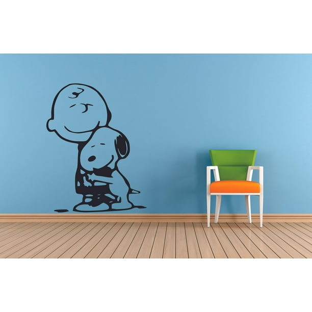 Snoopy And Charlie Brown Cartoon Character Wall Sticker ...