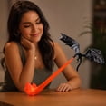 thumbnail image 4 of Dragon Shelf Light for Fantasy Book Lovers, Warm Glow Hanging Dragon Lamp, Easy Clip Mount Design, Creative Decor For Study Room Book Nook & Halloween Layout (10.83"-B), 4 of 6