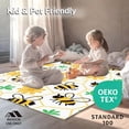 thumbnail image 4 of ODIKA 2'x3' Machine Washable Non-Slip Area Rug, Honeycomb Bees and Blossoms Cartoon with Whimsical Hive Motifs High Traffic Rug, Yellow, 723036, 4 of 5