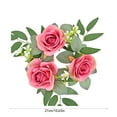 thumbnail image 2 of TACILIP Rose Candle Wreath Artificial Silk Flower Ring Leaf Candle Wreath Wedding Valentine Day Party Table Candlestick Decorations Valentine's Day Wreath, Gifts for Men, 2 of 6