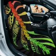 thumbnail image 3 of XYZCANDO Rasta Gradient Accents Car Seat Towel Cover Sweatproof for Running Outdoor Sport, Easy Install Easy Installation Seat Cover Sweat Washable, 3 of 11