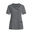 thumbnail image 3 of Avtoify Women's Lapel Long Sleeve Imitation Linen Button Summer Shirt, 3 of 10