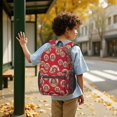 thumbnail image 6 of Fireman and Badge Red Pattern 17" School Backpacks for Teens,Waterproof Oxford Fabric,S-Shape Padded Straps for School,Travel,Hiking,Camping, 6 of 6