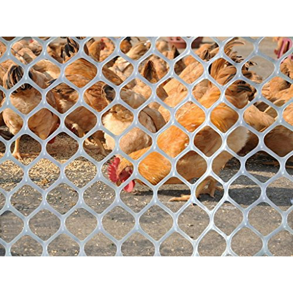 V Protek Plastic Poultry Fence 4x15ft High Strength Poultry Netting