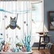 thumbnail image 4 of KAIYANG Juego de cortinas de ducha resistentes al moho y a los hongos, 72 x 72 pulgadas, cortinas de baño con hojas verdes, 4 of 5