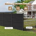 thumbnail image 4 of Mondaria 6 Feet×6 Feet Privacy Fence, Outdoor Wood Plastic Composite Fence Panel, Waterproof Security Barriers Fencing (Black with 1 Post), 4 of 7