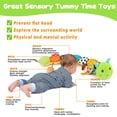 thumbnail image 2 of Baby Sensory Toy 0-6 Month Music Animal Stuffed Plush Caterpillar Toy for Infant 0-3-6 Month Tummy Time with Baby Mirror Crinkle Rattle for 6-12 Month Texture Toy for Newborn Boys Girls Birthday Gifts, 2 of 5