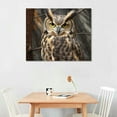 thumbnail image 2 of JEUXUS Horned Owl Nature Photography Canvas Wall Art, Design by Dennis Frates 20x16in, 2 of 4