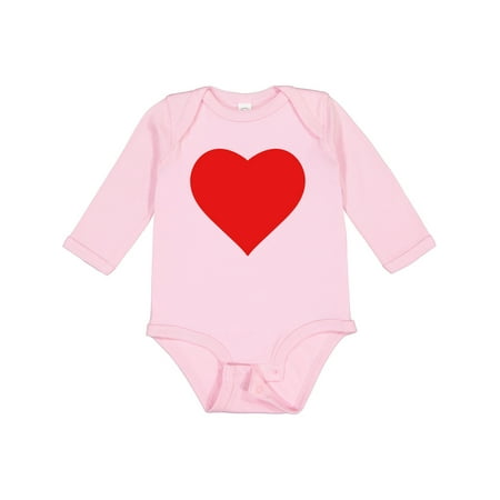 

Inktastic Red Heart Gift Baby Boy or Baby Girl Long Sleeve Bodysuit